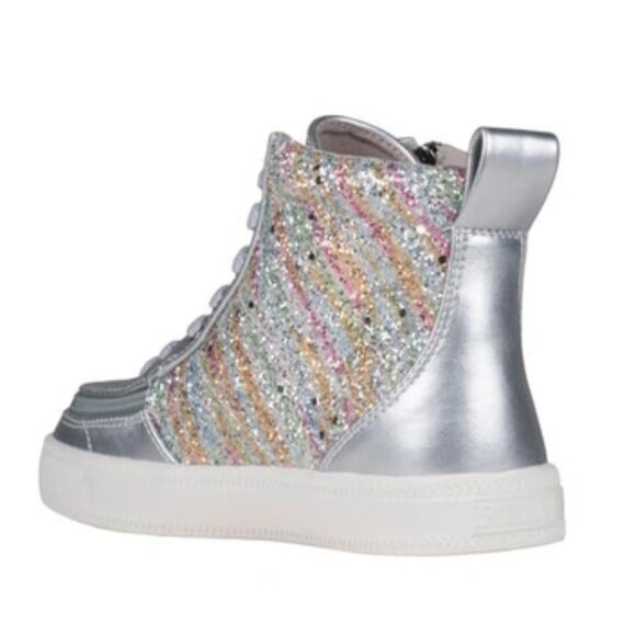 🥰 $20 Today - BILLY SILVER RAINBOW SNEAKERS BIG GIRLS' SZ 5 – NWT 🥰 - Picture 5 of 15